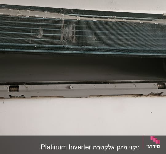 יחידת מיזוג אוויר פתוחה עם רכיבים פנימיים גלויים
